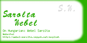 sarolta webel business card